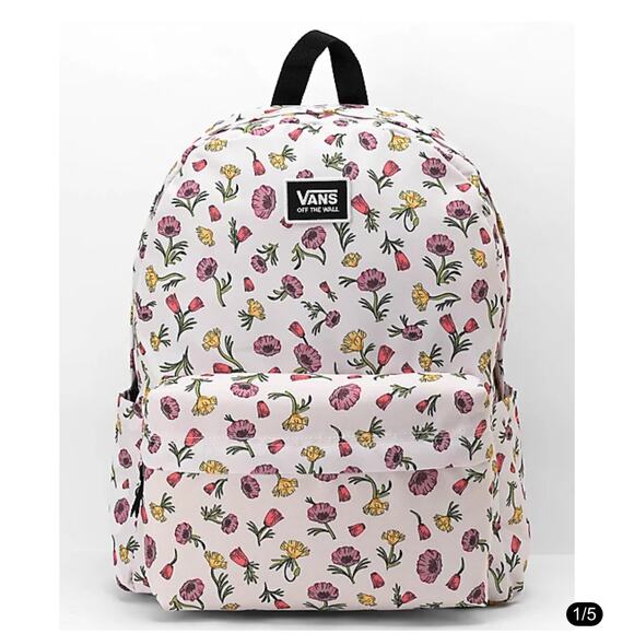 Vans Handbags - NEW Vans Womens Kids Old Skool H20 Floral White School Work Print Backpack OS